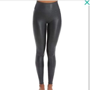 Spanx faux leather pebble spandex
